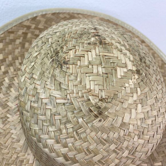 Wide Brim Straw Narrow Back Sun Hat Woman Summer Beach Boho Peasant Resort - Picture 10 of 10